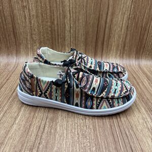 Corkys Kayak Pink Aztec Slip On Comfort Boat Sneakers Shoes Women's‎ Size 7